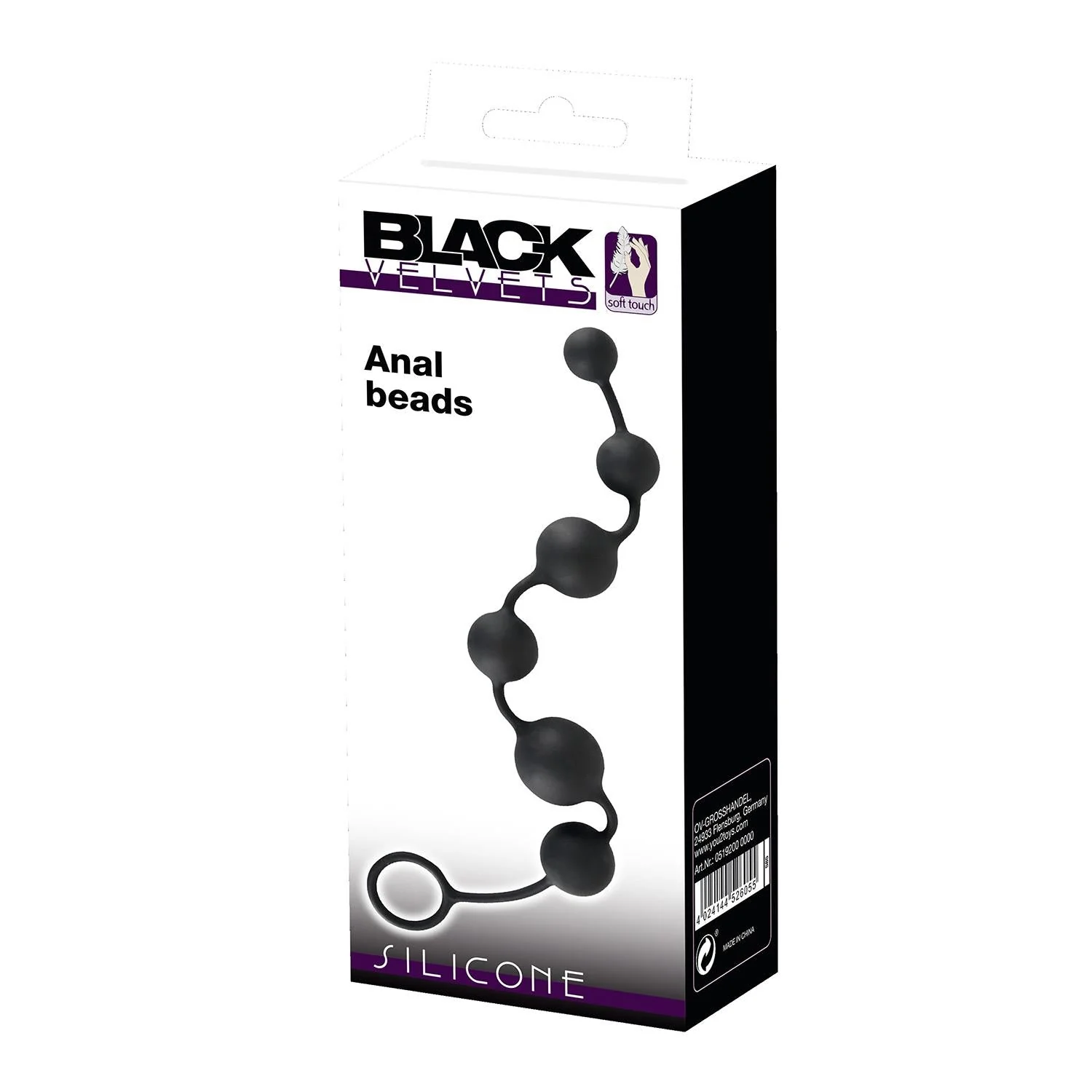 Silicone Anal Beads Combi-sized, Black - Image 5