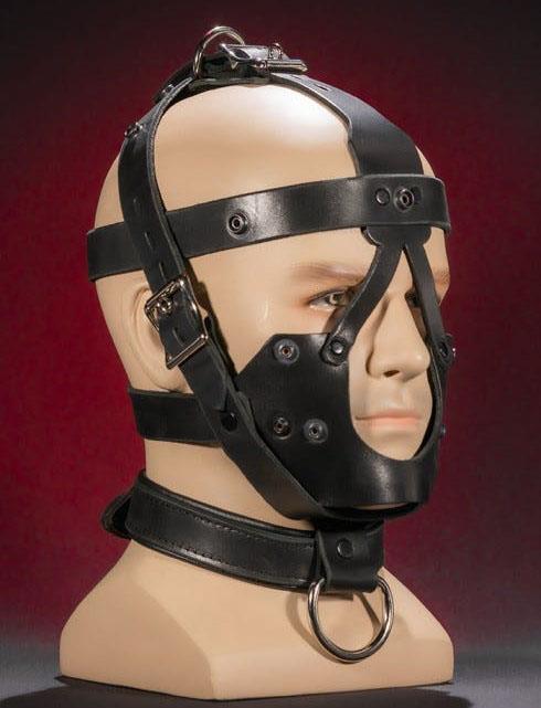 Lockable Bondage Dog Muzzle, Leather, Black - Image 7