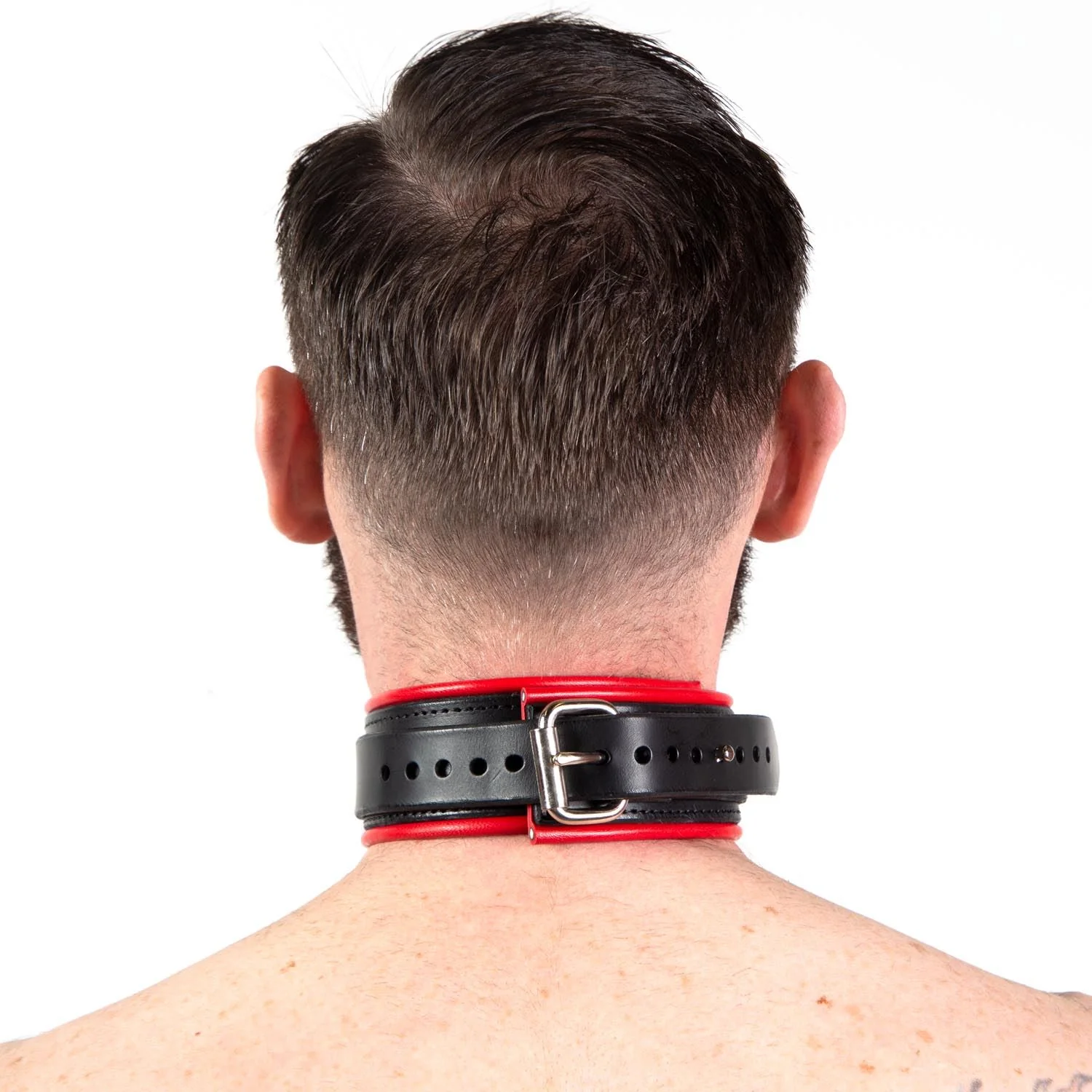 Piped Locking Leather Collar - Image 5