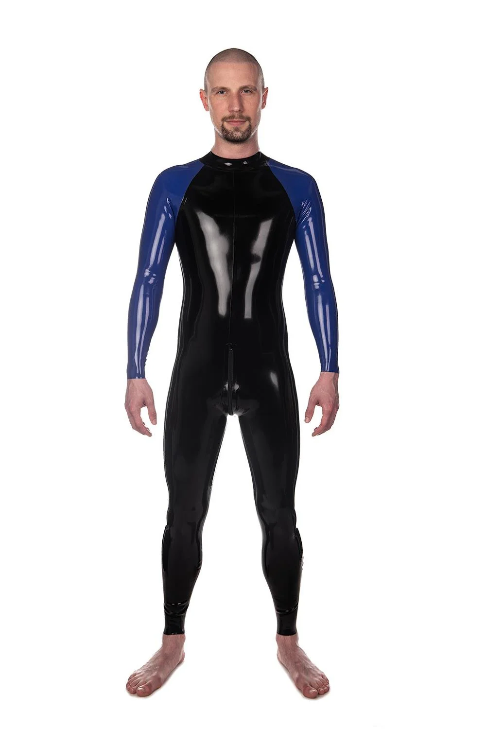 Reach Catsuit, Black/Royal Blue - Image 2