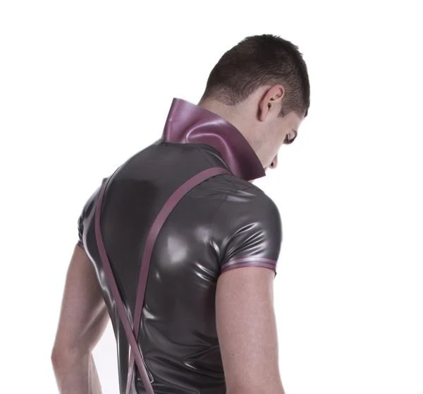Fitted Rubber Polo Shirt - Image 7
